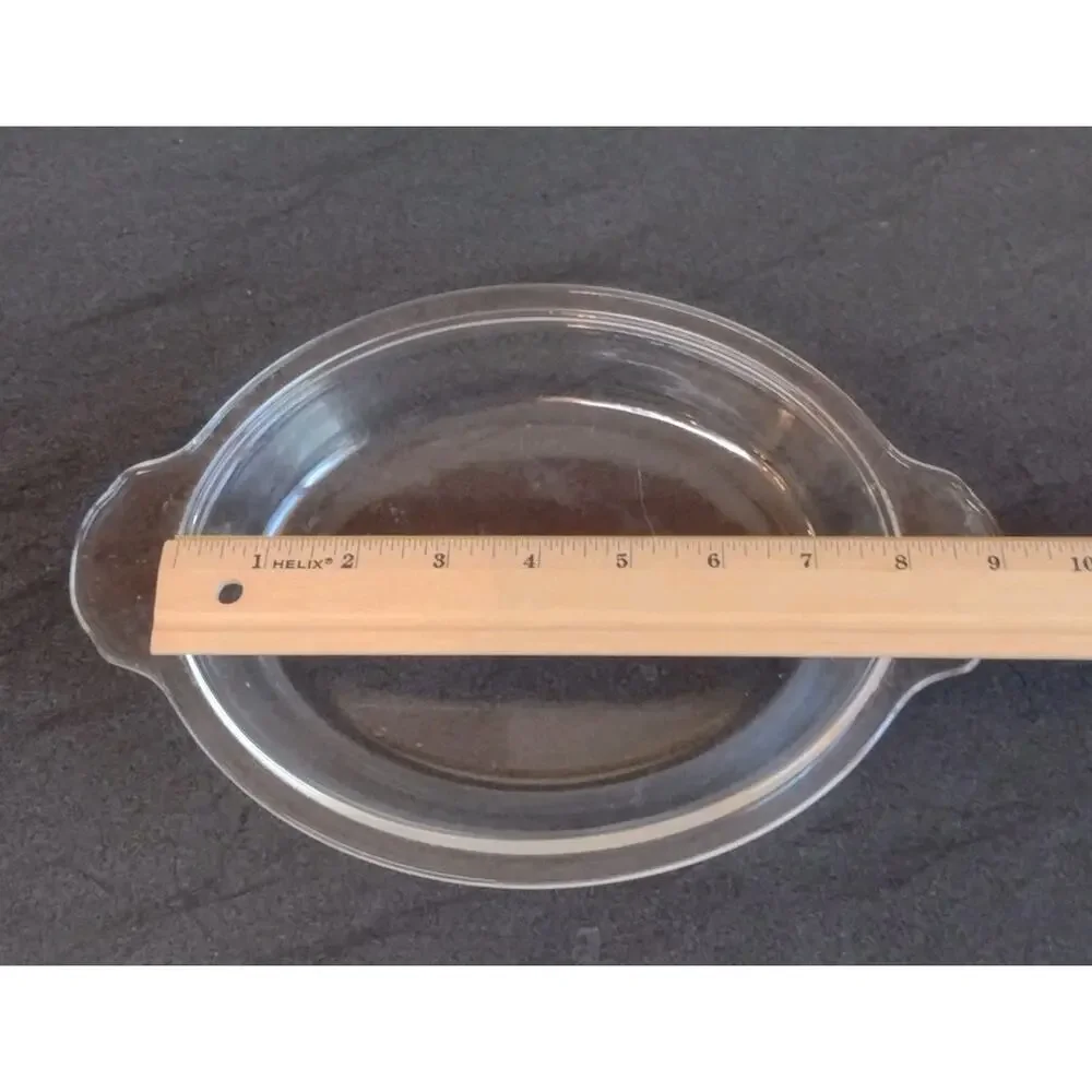 Fire King 467 Clear Glass Lid Tab Handles Oval 8x6 In Casserole Dish Replacement
